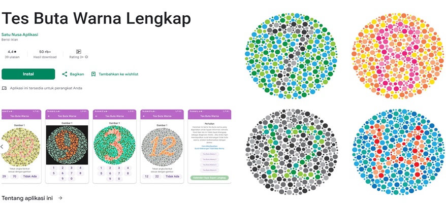 Mengatasi Permasalahan Buta Warna, Pemanfaatan Aplikasi Tes Online untuk Diagnosa dan Adaptasi